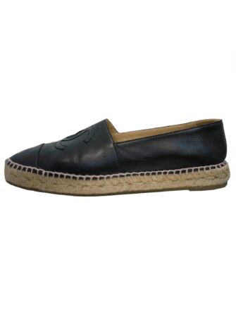LEATHER CC ESPADRILLES FLATS