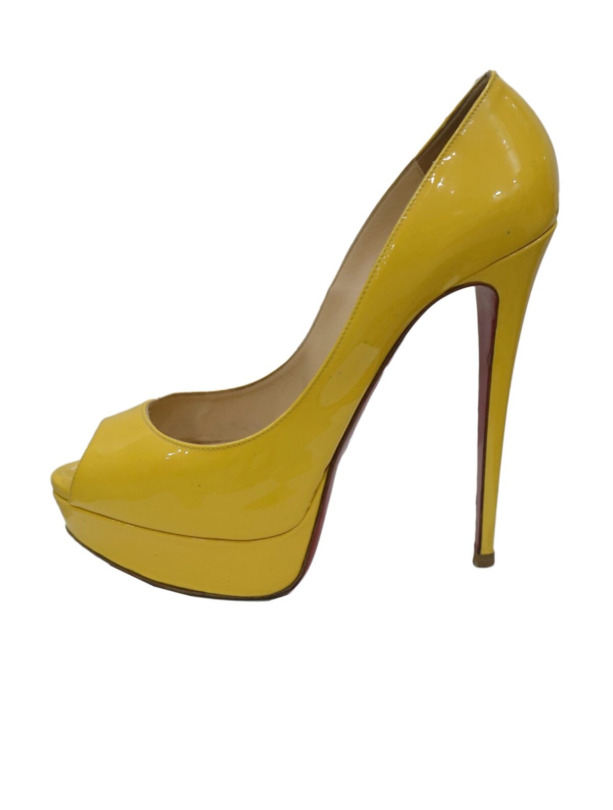 PATENT LEATHER LADY PEEP TOE PLATFORM