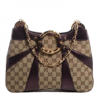 BAMBOO CHAIN SHOULDER BAG METALLIC