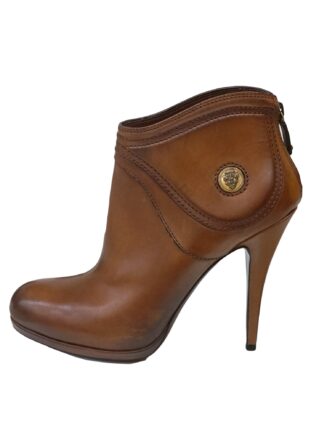 EMBLEM LEATHER ZIPPER ULTRA BOOTIES