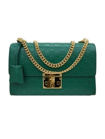 GUCCISSIMA LEATHER PADLOCK SHOULDER BAG