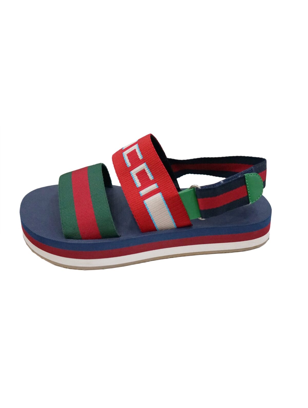 WEBBING TRIMMED RUBBER SANDALS