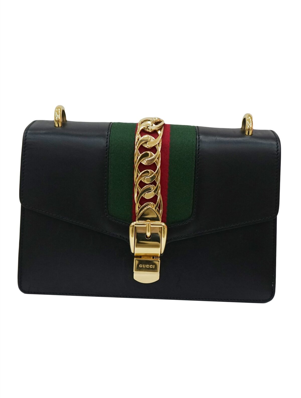SYLVIE SMALL CHAIN-EMBELLISHED SHOULDER BAG