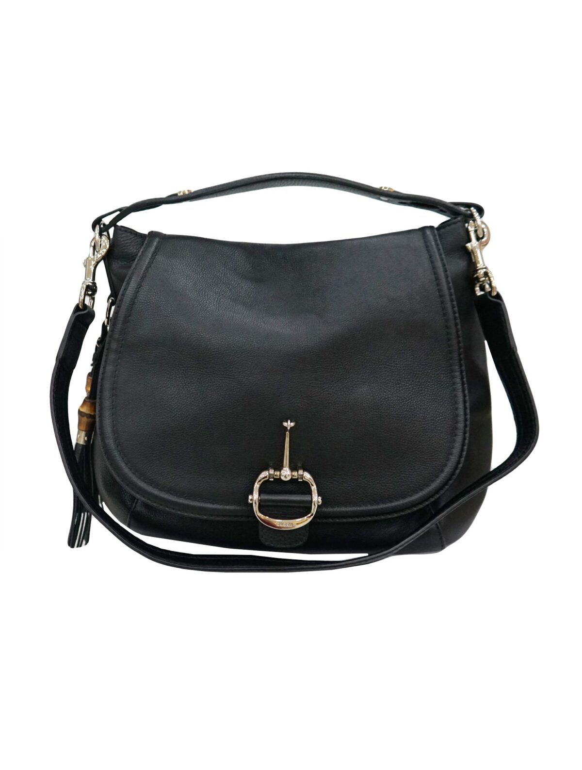 TECHNO HORSEBIT BLACK HOBO BAG