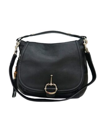 TECHNO HORSEBIT BLACK HOBO BAG