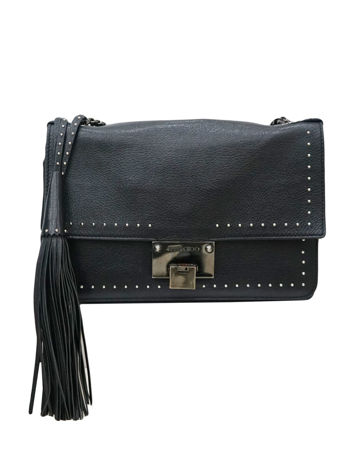 BLACK STUDDED REBEL SHOULDER BAG