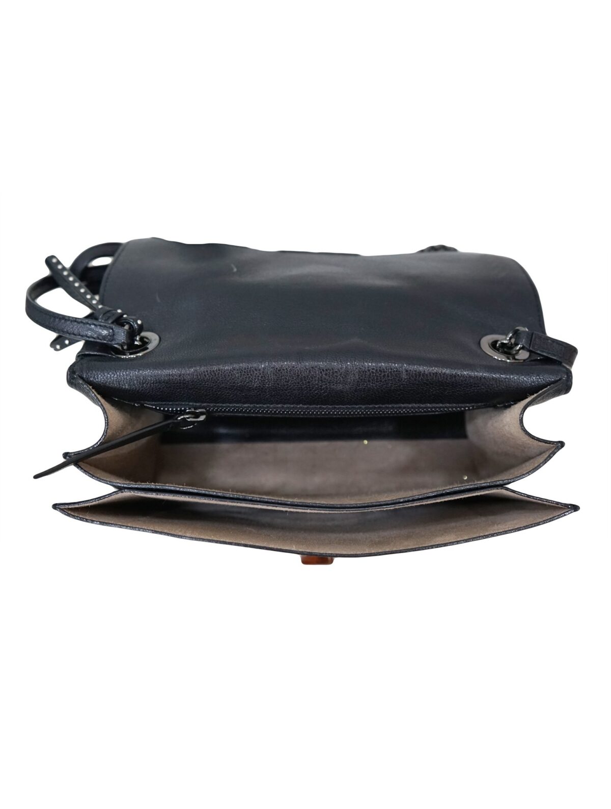 BLACK STUDDED REBEL SHOULDER BAG