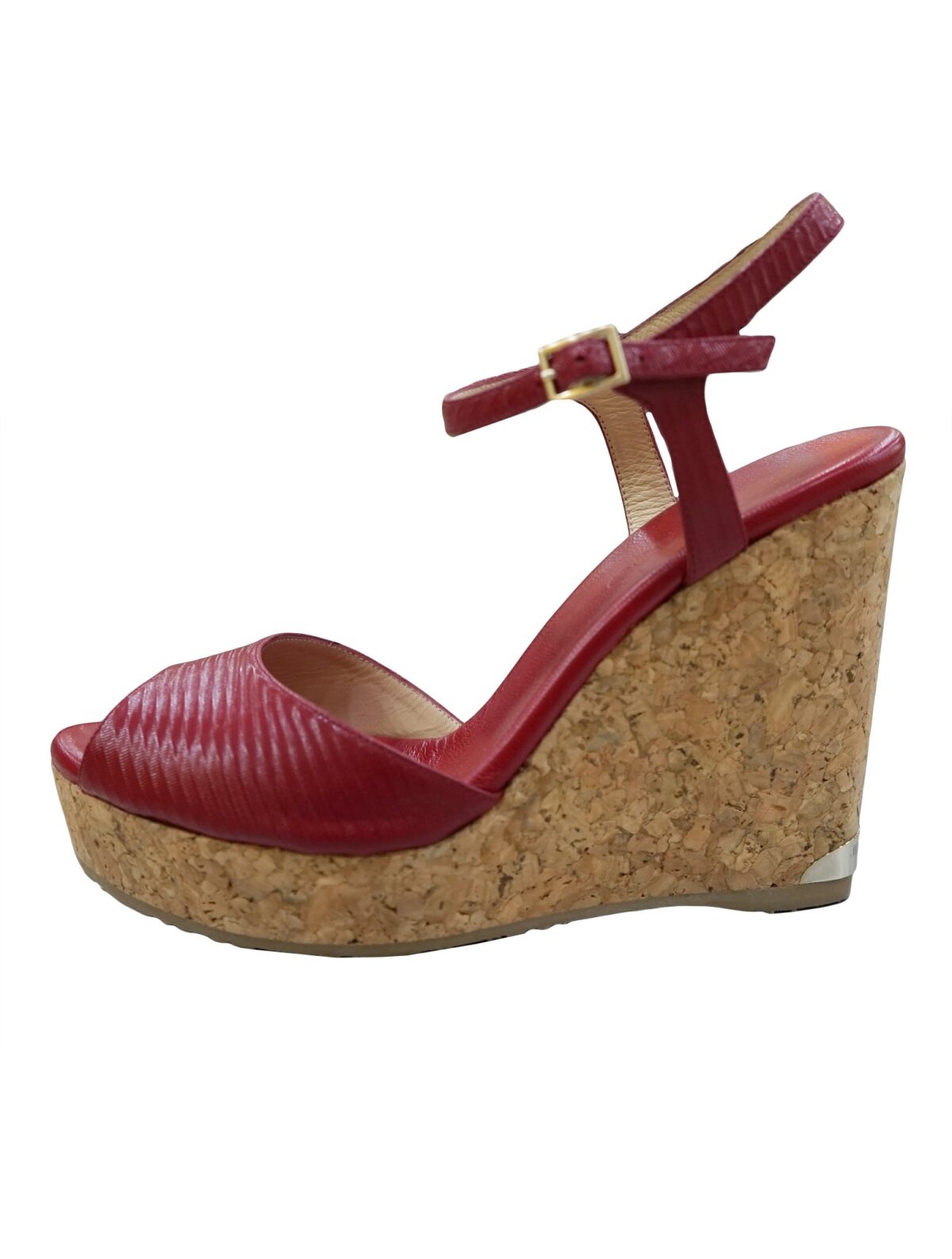 PELA PATENT LEATHER STRAP CORK WEDGE