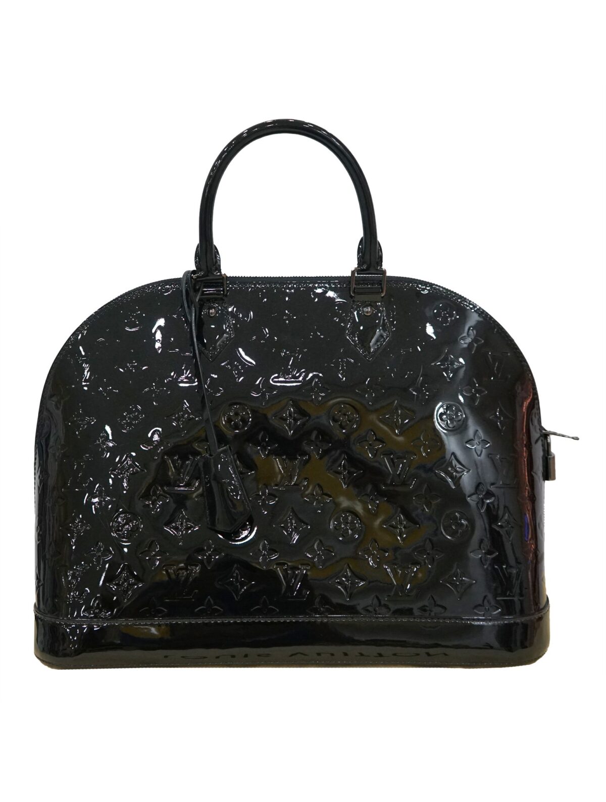 BLACK AMARANTE MONOGRAM VERNIS ALMA GM