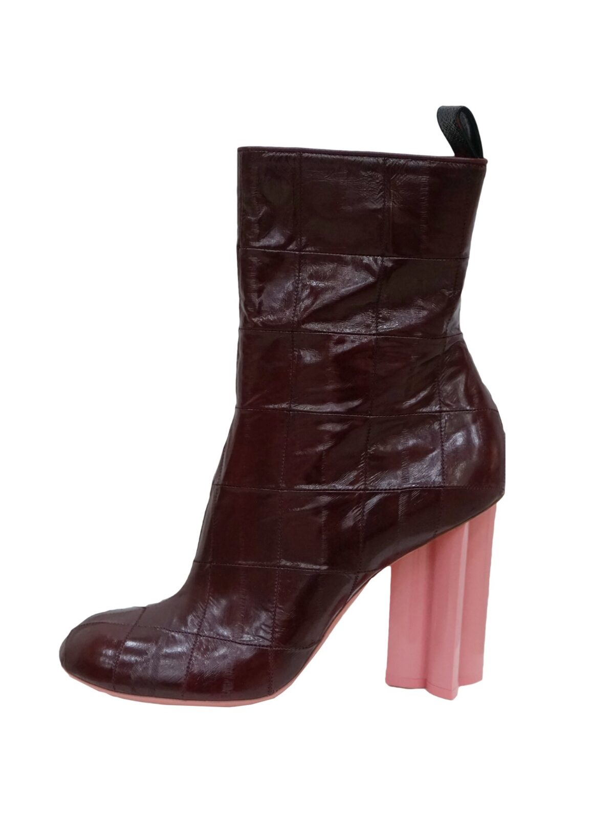 EEL SKIN PATCWORK INSTINCT ANKLE BOOTS