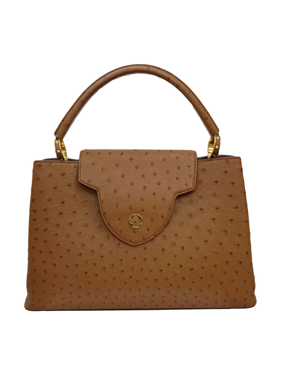CAPUCINE OSTRICH LEATHER HANDBAG
