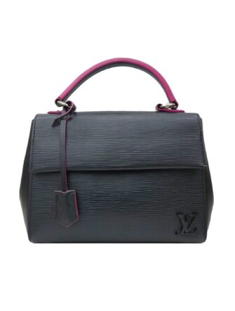 BLACK EPI LEATHER CLUNY BAG