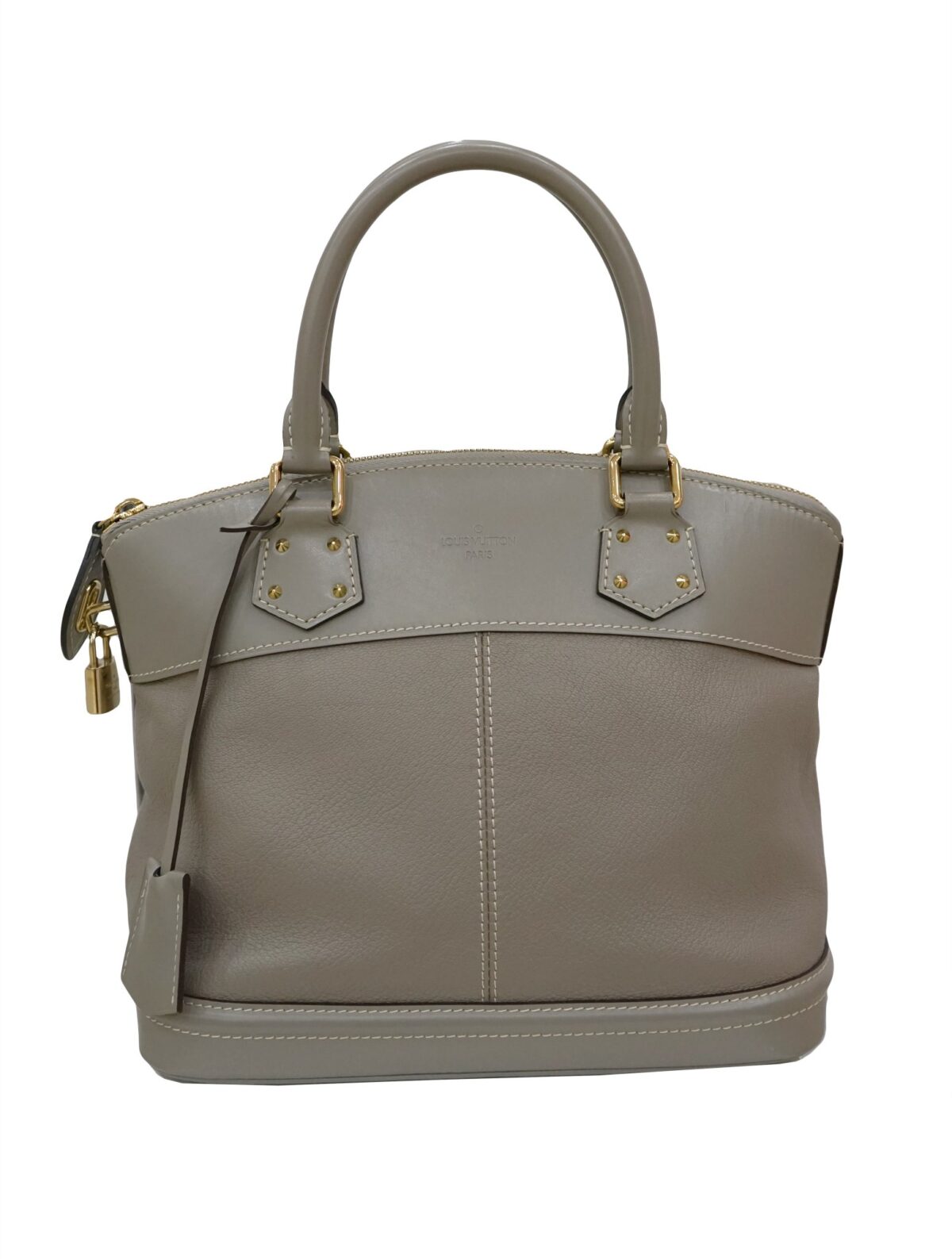 GRAY SUHALI LEATHER LOCKIT PM BAG