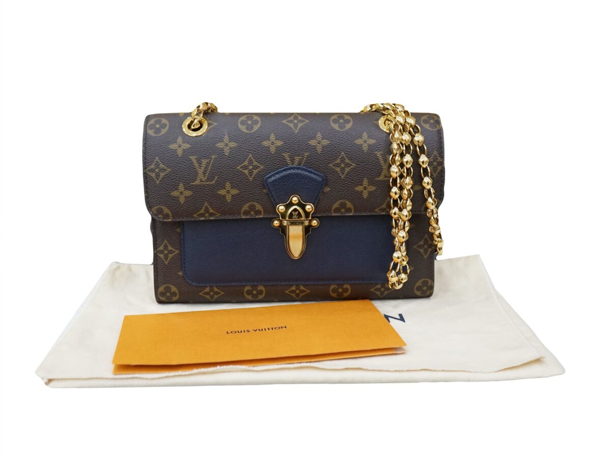 MONOGRAM CANVAS BLUE VICTORIE HANDBAG