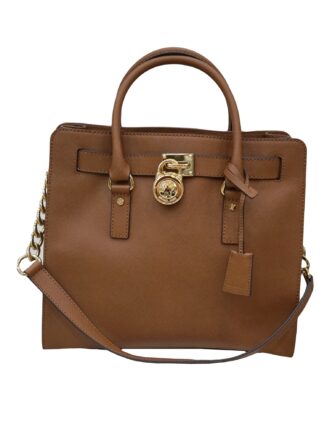 BROWN SAFFIANO HAMILTON BAG
