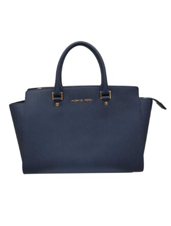 NAVY SAFFIANO LEATHER MEDIUM SELMA