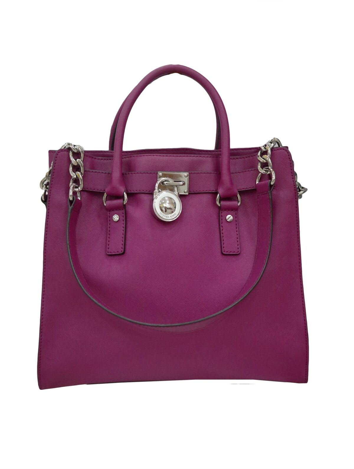 PINK LEATHER LARGE HAMILTON TOTE