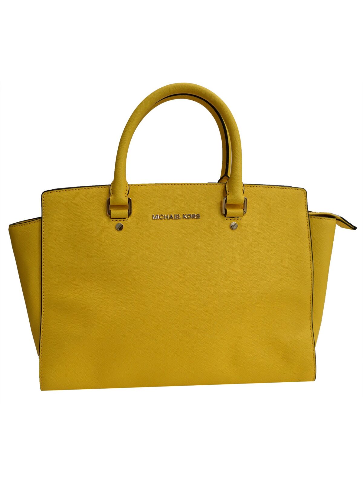 YELLOW SAFFIANO LEATHER MEDIUM SELMA