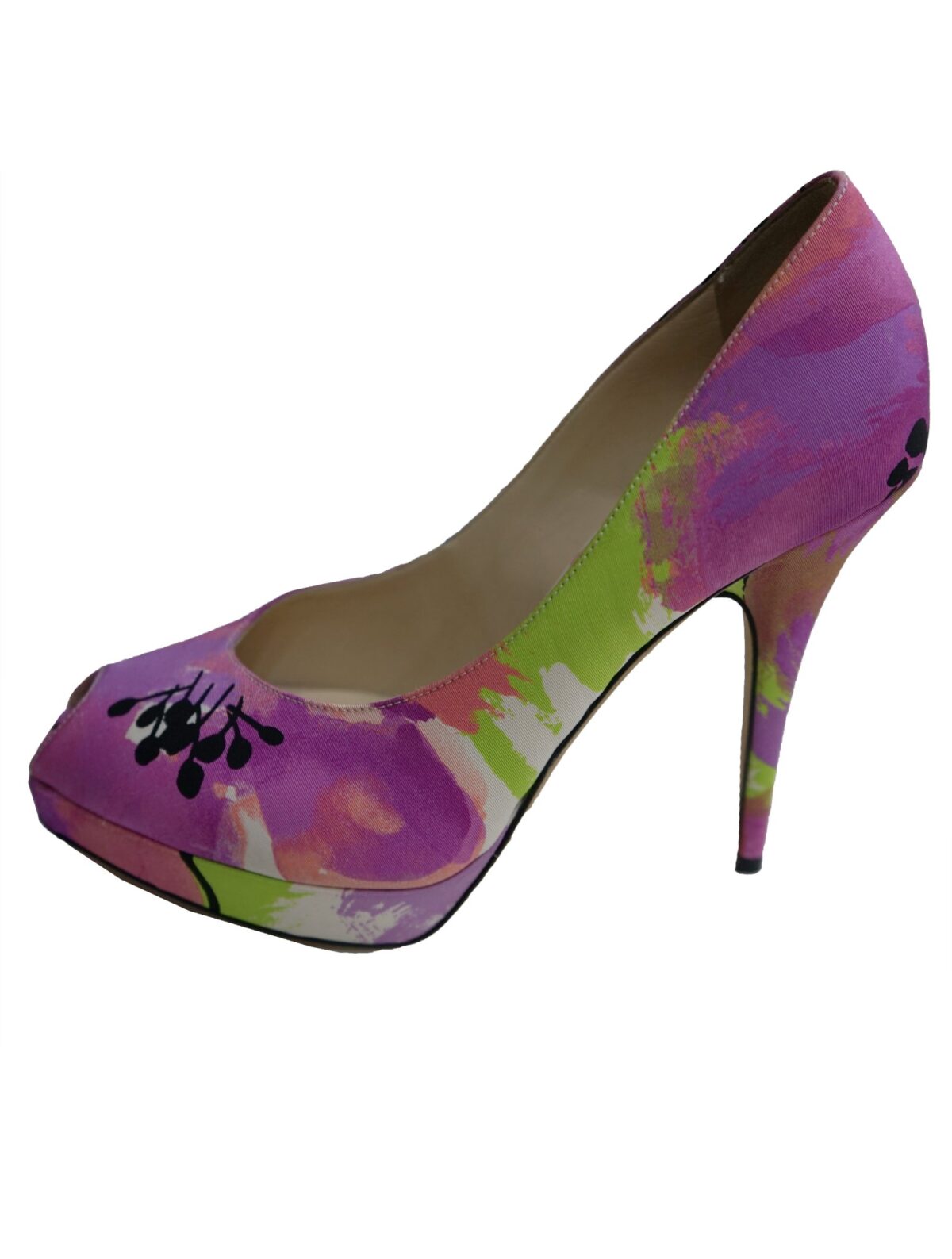 MULTICOLORED PEEP TOE PLATFORM