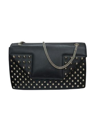 SILVER CHAIN STUDDED CROSSBODY BAG