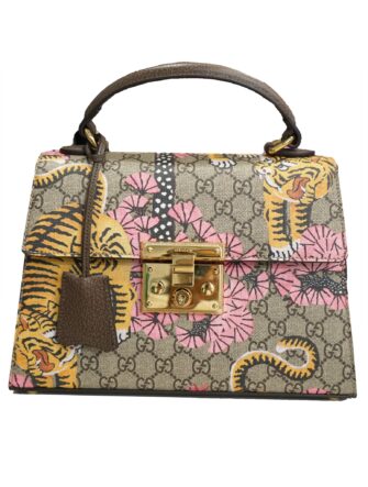 GG SUPREME TIAN PADLOCK TOP HANDLE BAG