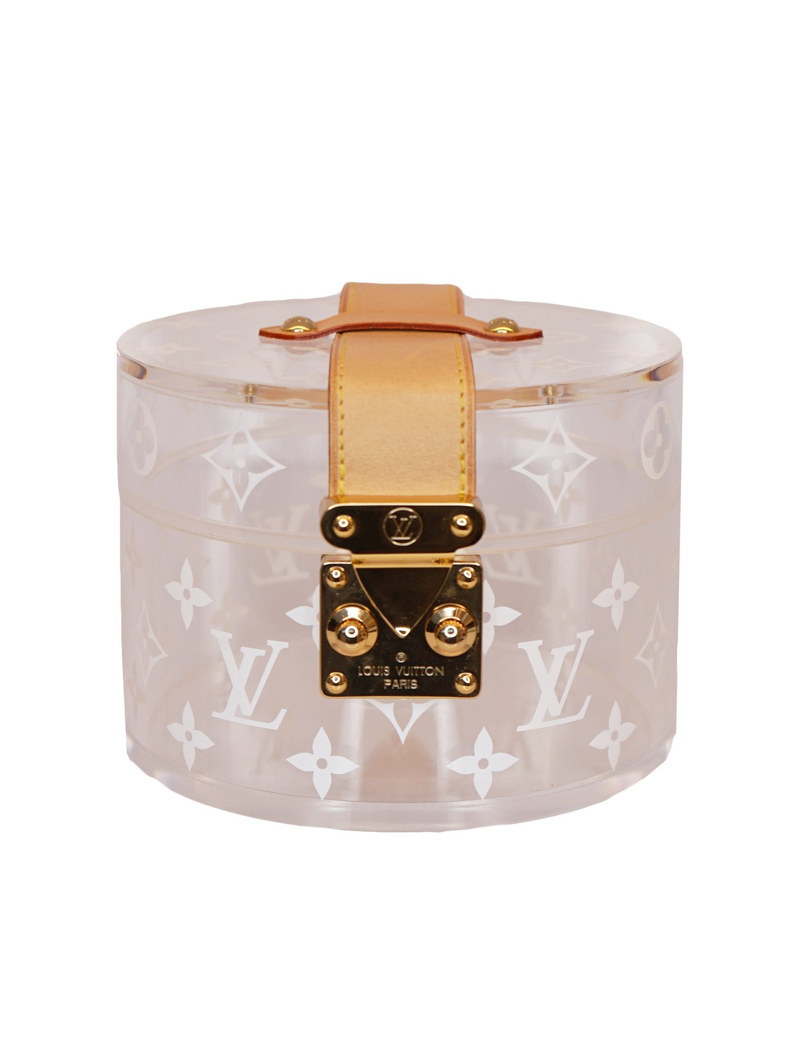 Louis Vuitton Box Scott Monogram Clear/Beige in Plexiglass/VVN Leather with  Gold-tone - US