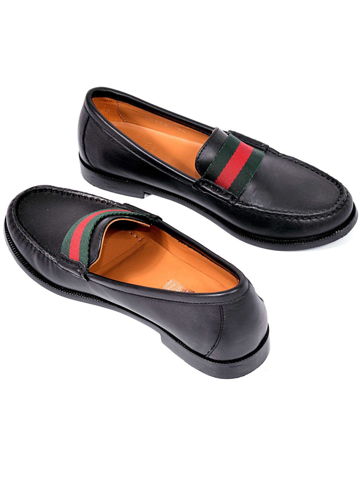 LEATHER SHOES WITH SIGNATURE STRIPE