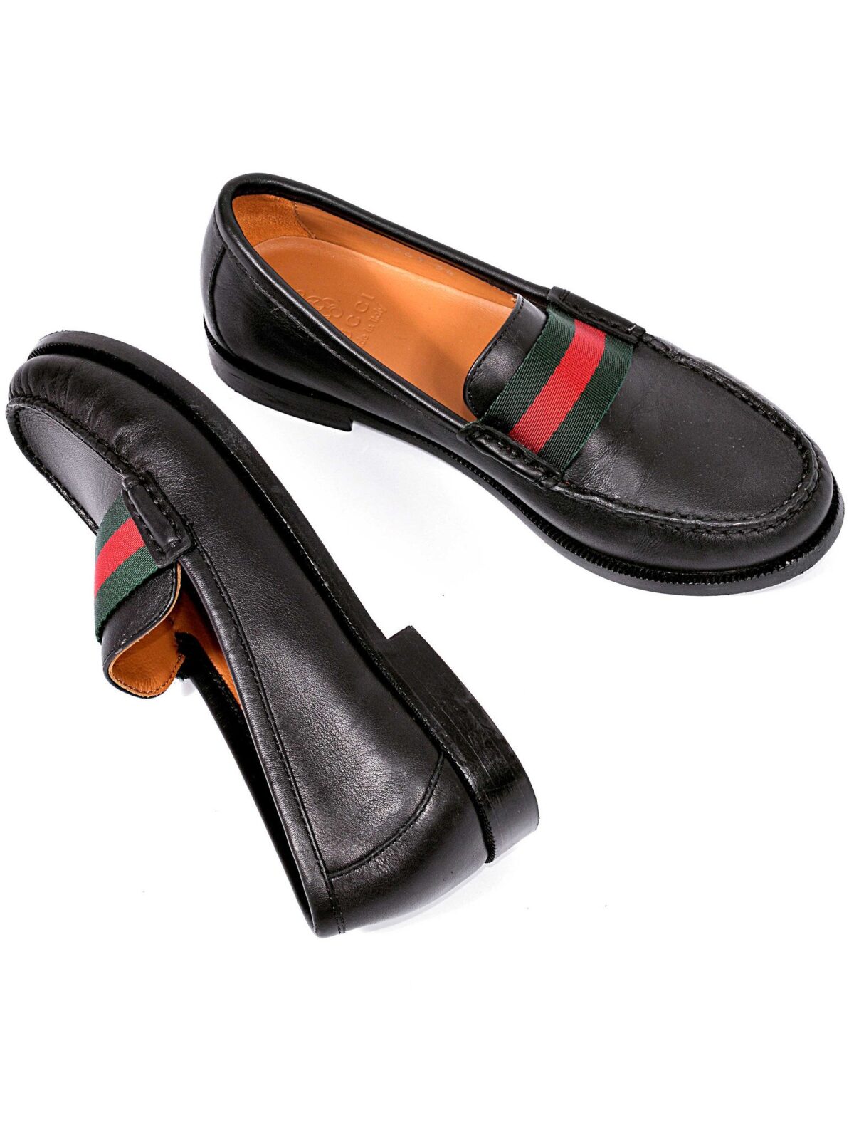 LEATHER SHOES WITH SIGNATURE STRIPE