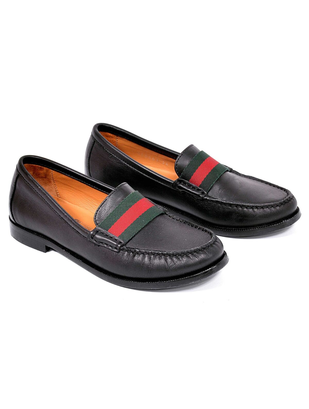 LEATHER SHOES WITH SIGNATURE STRIPE