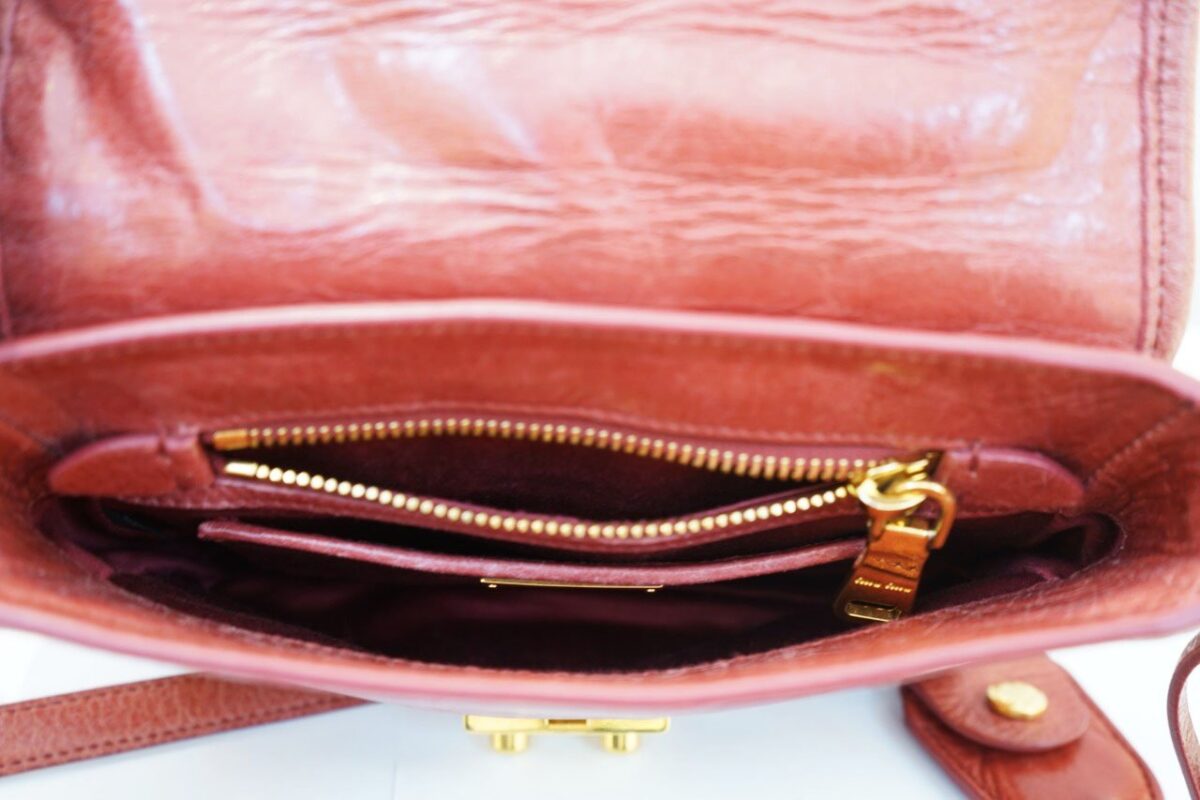 PINK QUILTED LEATHER PUSH LOCK FLAP SHOULDER BAG