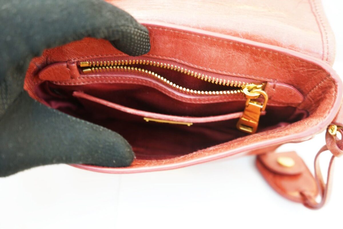 PINK QUILTED LEATHER PUSH LOCK FLAP SHOULDER BAG