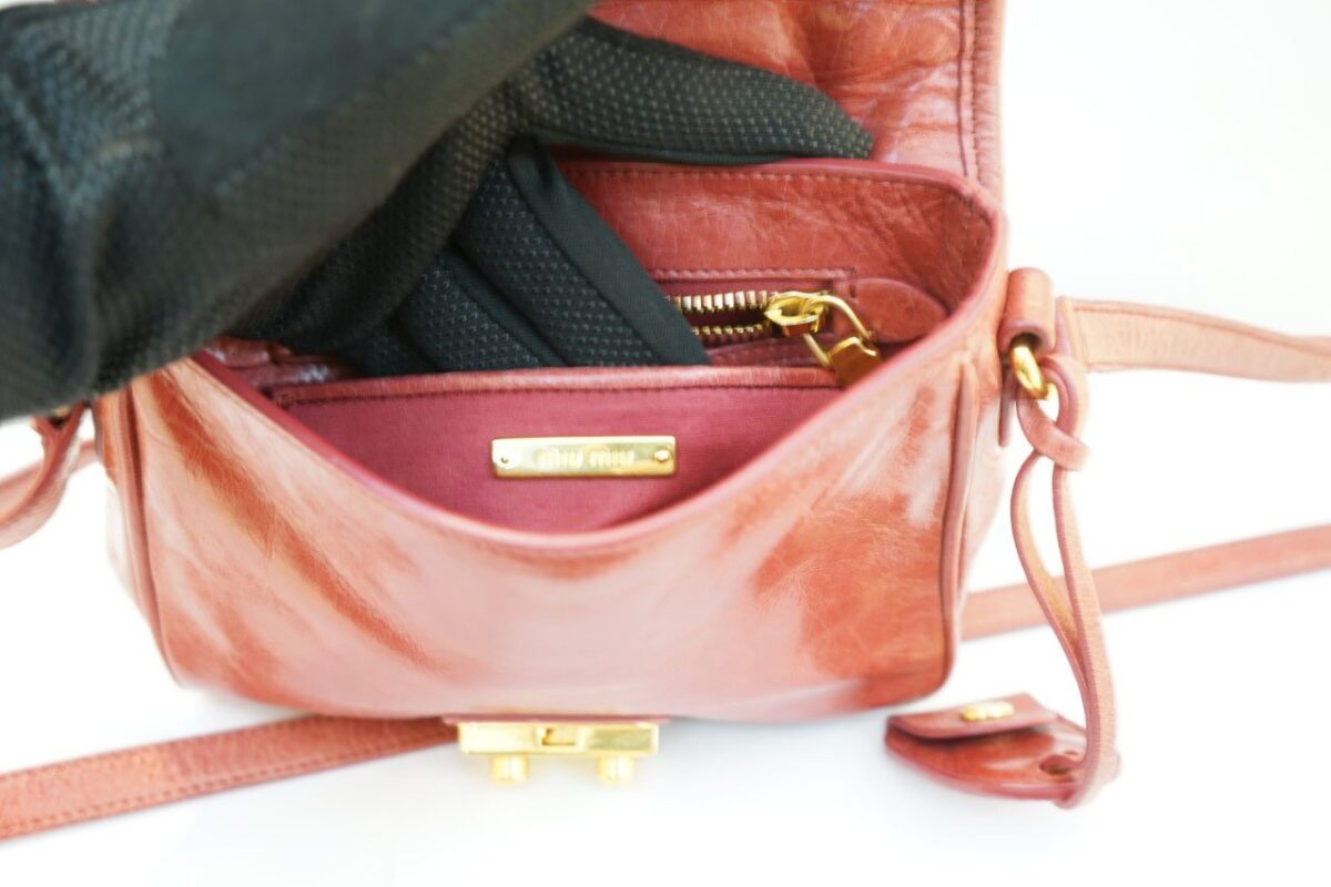 PINK QUILTED LEATHER PUSH LOCK FLAP SHOULDER BAG