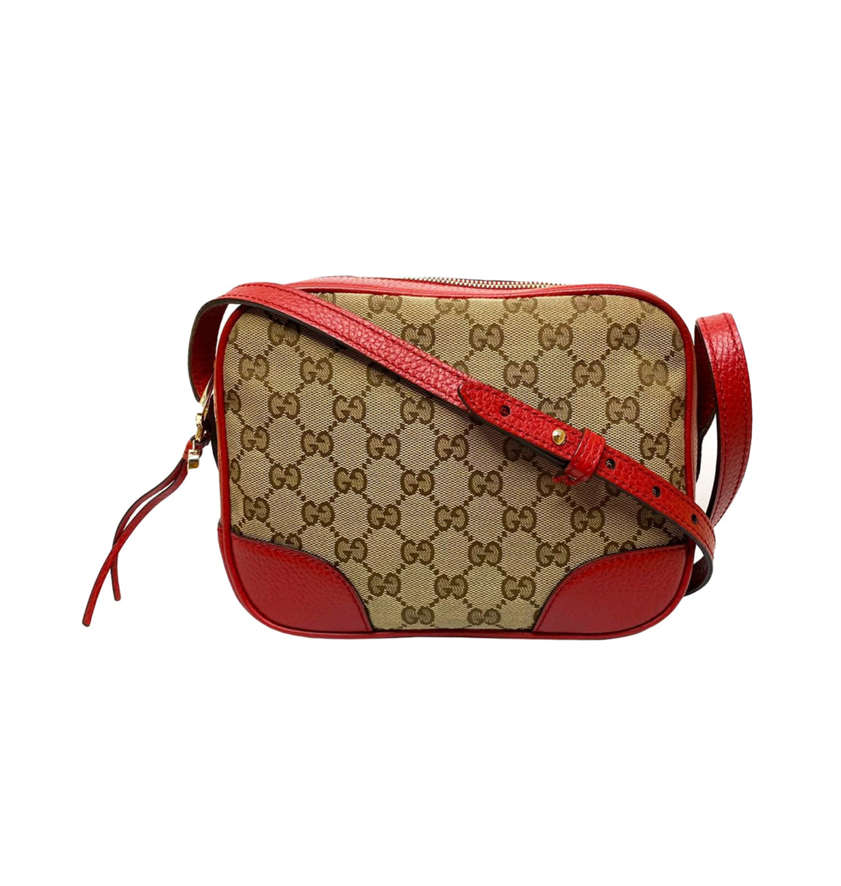 BEIGE RED BREE MESSENGER BAG