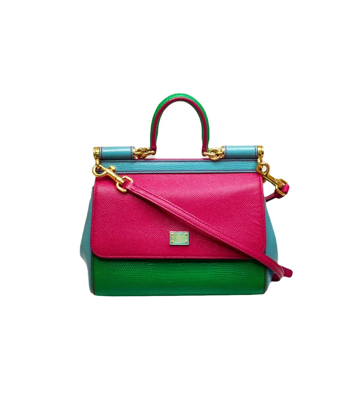 Sicily Small Lizard Top-Handle Bag