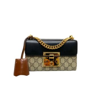 GG CANVAS PADLOCK SMALL SHOULDER BAG
