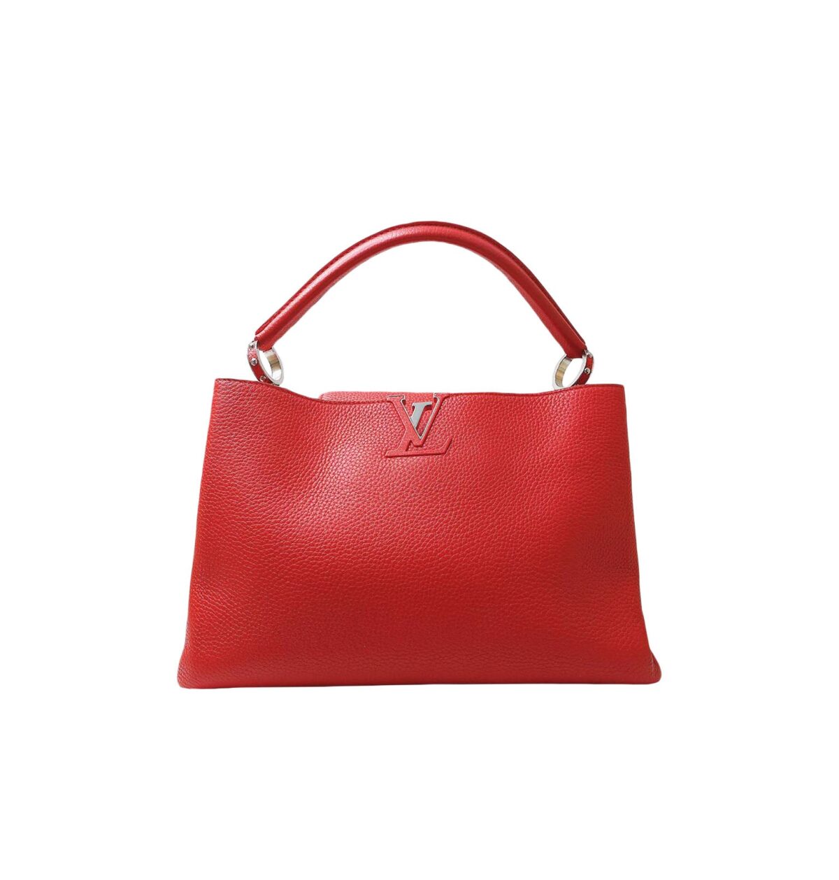 RED TAURILLON LEATHER CAPUCINE GM BAG
