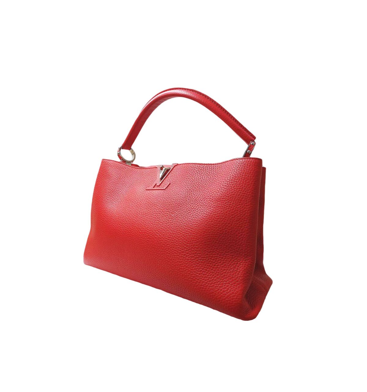 RED TAURILLON LEATHER CAPUCINE GM BAG