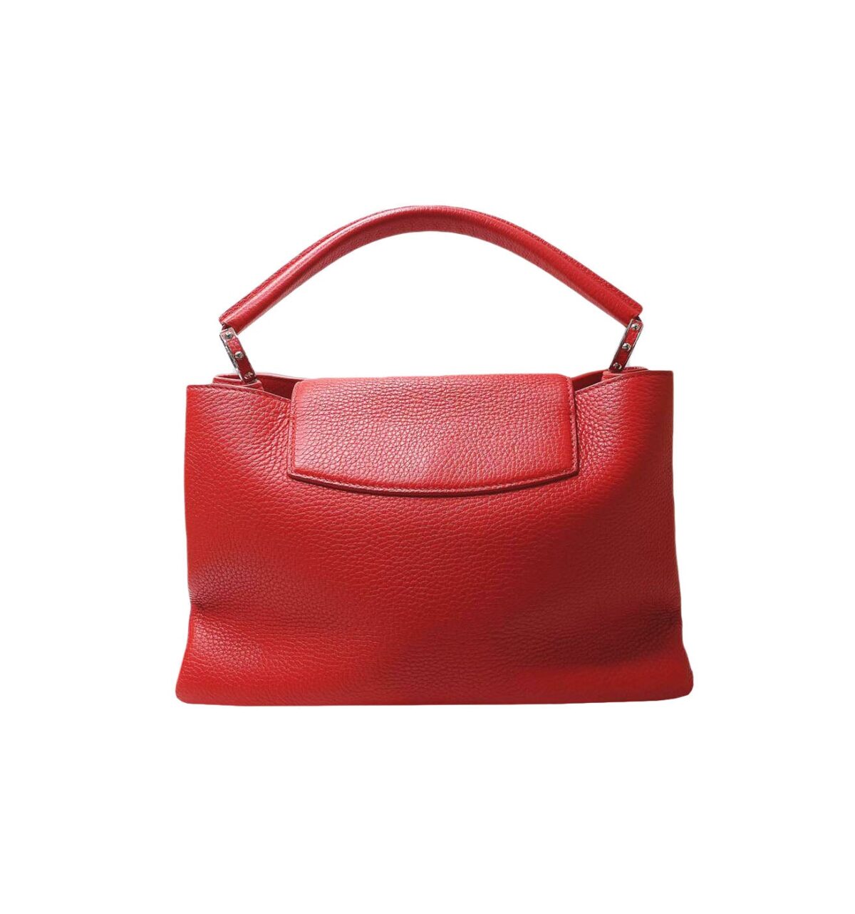 RED TAURILLON LEATHER CAPUCINE GM BAG