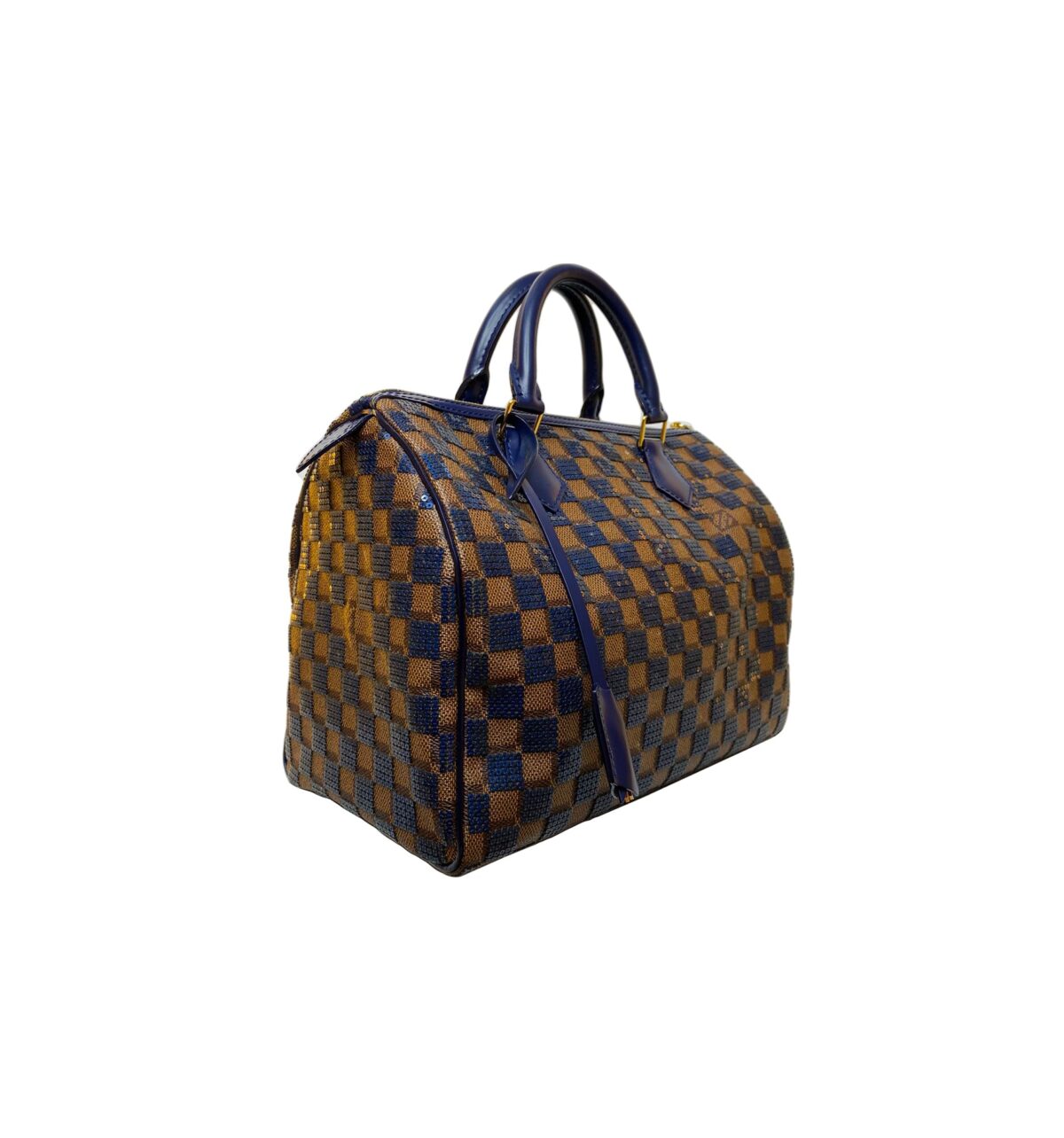 LIMITED EDITION BLUE DAMIER EBENE PAILLETES SPEEDY 30 BAG