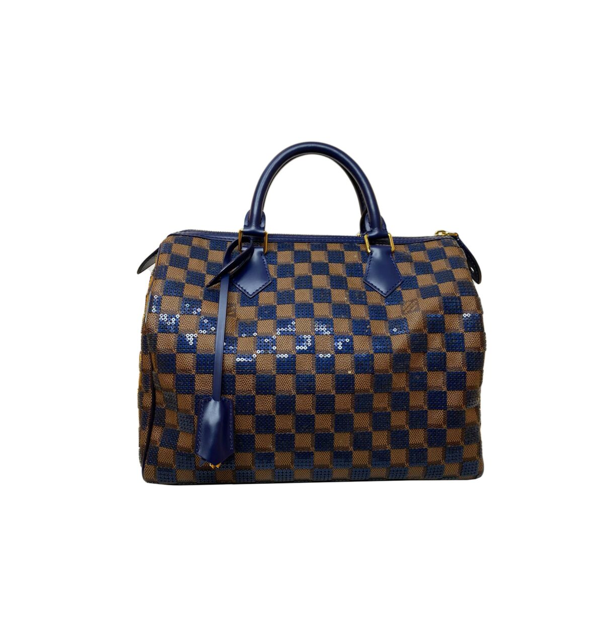 LIMITED EDITION BLUE DAMIER EBENE PAILLETES SPEEDY 30 BAG