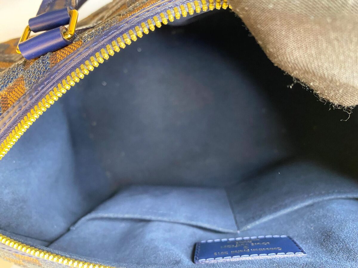 LIMITED EDITION BLUE DAMIER EBENE PAILLETES SPEEDY 30 BAG