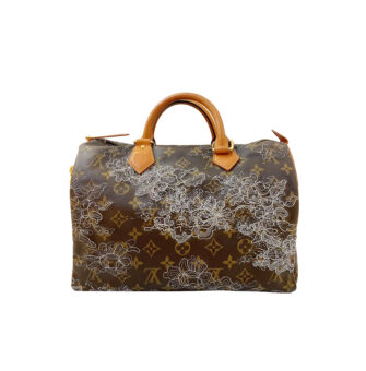 BROWN MONOGRAM DENTELLE SPEEDY 30 BAG