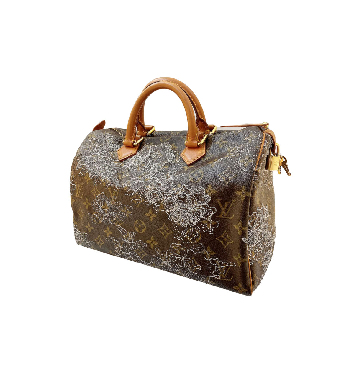 BROWN MONOGRAM DENTELLE SPEEDY 30 BAG