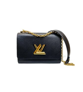 BLACK EPI LEATHER TWIST MM BAG