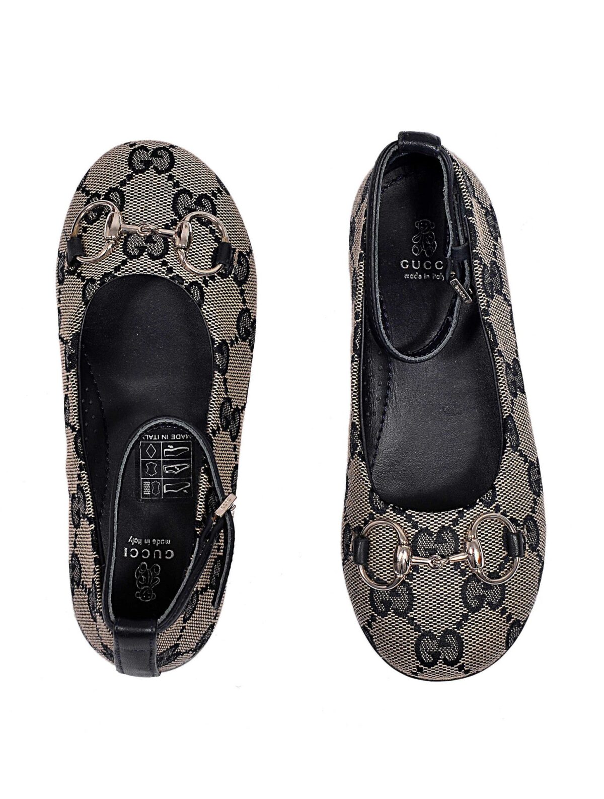 MONOGRAM PRINT BALLERINA SHOES