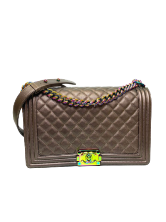 MERMAID PURPLE IRIDESCENT NEW MEDIUM BOY BAG