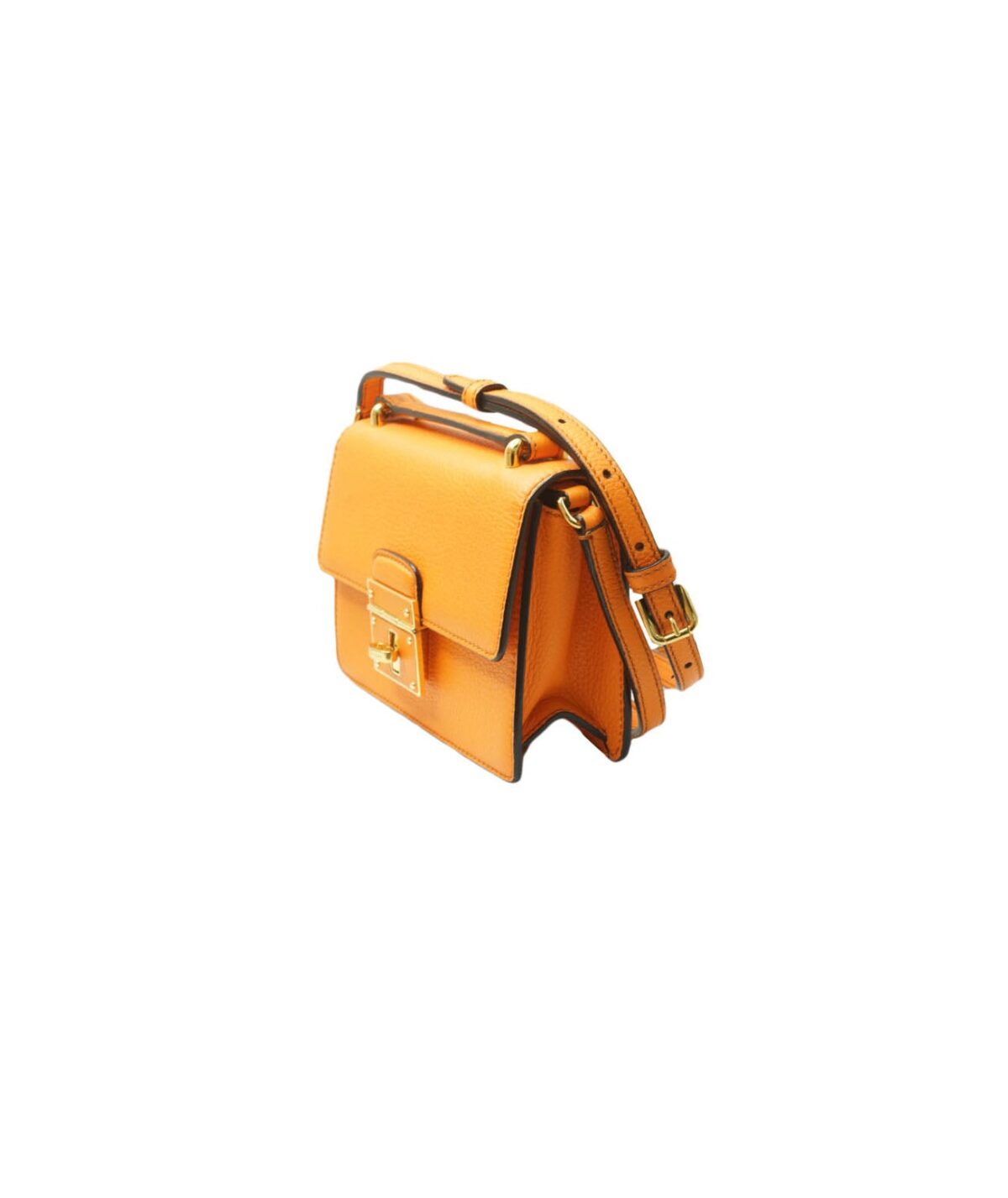 ORANGE LEATHER MINI ROSALIA CROSSBODY BAG