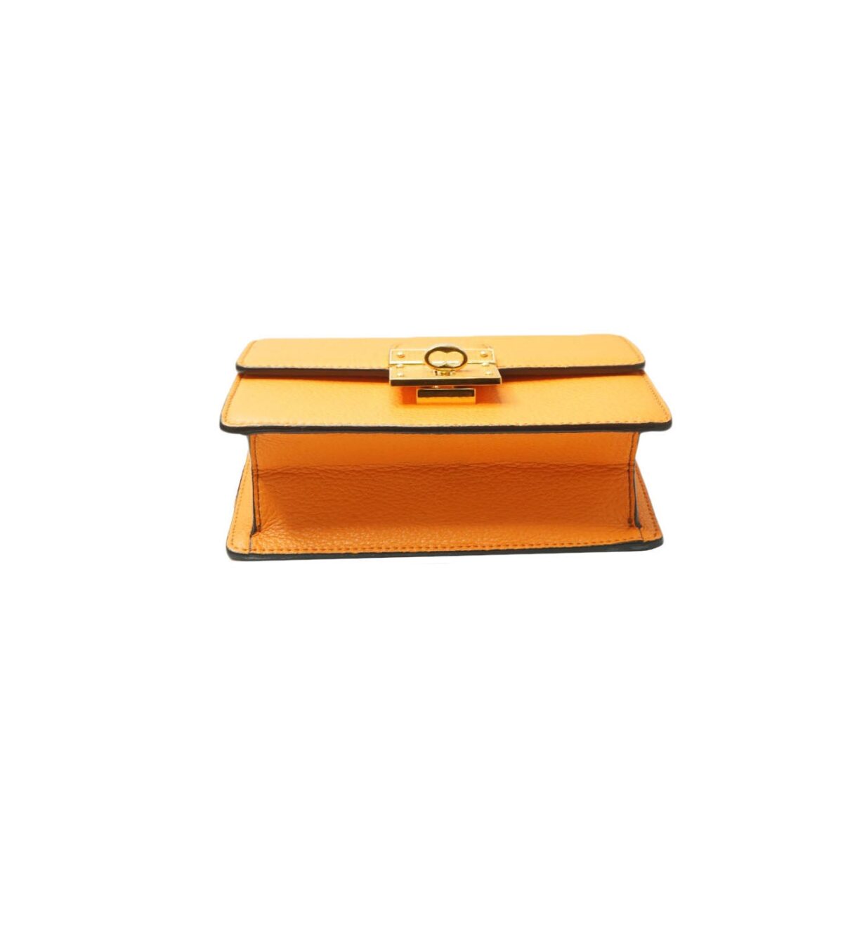ORANGE LEATHER MINI ROSALIA CROSSBODY BAG
