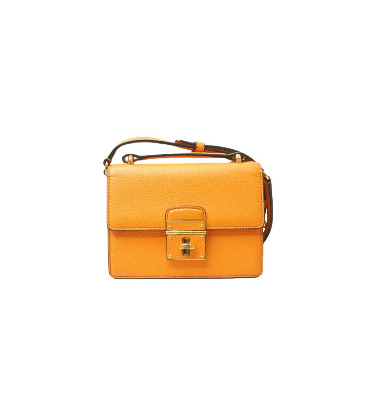 ORANGE LEATHER MINI ROSALIA CROSSBODY BAG