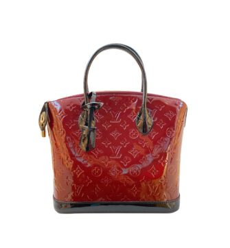 LOCKIT GRIOTTE RED VERNIS SATCHEL BAG